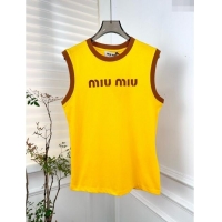 Promotional Miu Miu Cotton Vest M032716 Yellow 2024