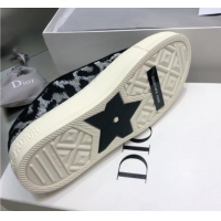 Best Grade Dior Walk'n'Dior Sneakers in Embroidered Cotton Silver/Black 226021