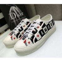 Good Product Dior Walk'n'Dior Sneakers in Heart Check Embroidered Cotton 226022