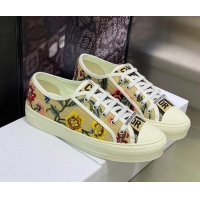 Purchase Dior Walk'n'Dior Sneakers in Embroidered Cotton Beige 226009