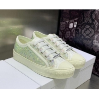 Low Price Dior Walk'n'DiorSneakers in Crystals Embroidery White 226006