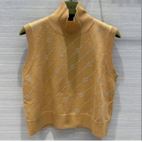 ​Fashion Discount Gucci Crystal Knit Vest G032729 Brown 2024