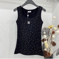 ​Top Quality Chanel Crystal Vest CH032811 Black 2024