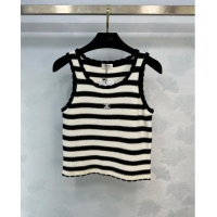 Celine Wool Vest C032803 White/Black 2024