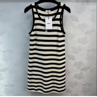 Best Quality Celine Wool Dress C032804 White/Black 2024