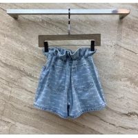 Traditional Discount Miu Miu Denim Shorts M032814 Blue 2024 