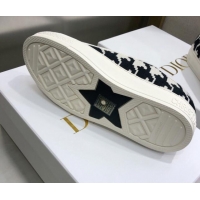 Popular Style Dior Walk'n'Dior Sneakers in Houndstooth Embroidered Cotton White/Black 226018