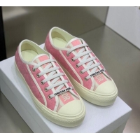 Top Design Dior Walk'n'Dior Sneakers in Cannage Cotton Pink 226015