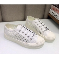 Buy Luxury Dior Walk'n'Dior Sneakers in Mesh and Embroidered Cotton White 226032