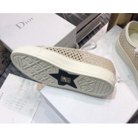 Unique Style Dior Walk'n'Dior Sneakers in Mesh and Embroidered Cotton Beige 226033