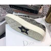 Sophisticated Dior Walk'n'Dior Sneakers in Cannage Embroidered Cotton Grey 226035 