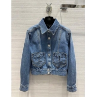 Top Quality Chanel Denim Jacket CH032832 Blue 2024