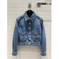 Top Quality Chanel Denim Jacket CH032832 Blue 2024