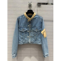 New Fashion Louis Vuitton Denim Jacket LV032828 Blue 2024