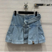 Promotional Louis Vuitton Denim Skirt LV032829 Blue 2024