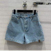 Famous Brand Louis Vuitton Denim Shorts LV032831 Blue 2024