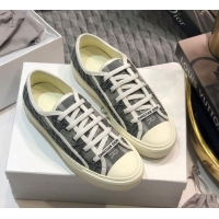 Luxury Dior Walk'n'Dior Sneakers in Cannage Embroidered Cotton Grey 226037