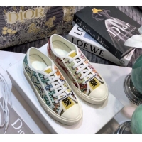 Low Price Dior Walk'n'Dior Sneakers in Embroidered Cotton Multicolor 226043