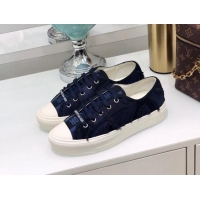 Sophisticated Dior Walk'n'Dior Sneakers in Fringe Cotton Dark Blue 226049