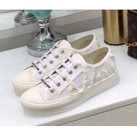 Best Grade Dior Walk'n'Dior Sneakers in Fringe Cotton White 226050