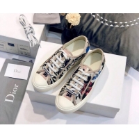 Buy Luxury Dior Walk'n'Dior Sneakers in Embroidered Cotton Pink/Multicolor 226051