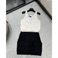 ​Cheap Promotional Chanel Knit Dress CH040121 Black/White 2024