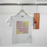 Trendy Design Fendi T-shirt F040304 White/Pink 2024 (Kids)