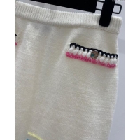 Luxury Discount Chanel Knit Skirt CH040313 White 2024