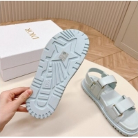 Pretty Style Dior Dioract Flat Strap Sandal in Light Blue Calfskin 226066