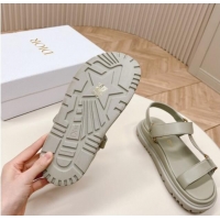 Perfect Dior D-Wave Sandal in Calfskin Grey 226071