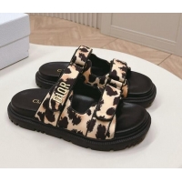 Best Price Dior Dioract Slide Sandals in Printed Canvas Beige/Black 226073