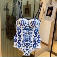 Trendy Design Dolce & Gabbana DG One Piece Swimwear 0306 Blue 2024