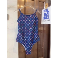 Reasonable Price Louis Vuitton One Piece Swimwear 0306 Blue/Multicolor 2024