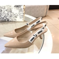 Discount Dior J'Adior Slingback 6.5cm Pumps/Ballet Flat in Nude Patent Calfskin 325147