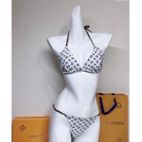 Top Grade Louis Vuitton Two-Pieces Swimwear 030601 White/Brown 2024