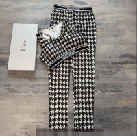 ​Grade Discount Dior Houndstooth Yoga Activewear 0306 Black/White 2024