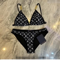 ​Top Quality Louis Vuitton Two Pieces Swimwear 030601 Black/White/Gold 2024