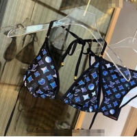 ​Top Quality Louis Vuitton Two Pieces Swimwear 030601 Blue/Printed Monogram 2024