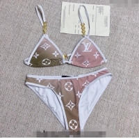 ​Luxury Discount Louis Vuitton Two Pieces Swimwear 030601 Pink/Grey 2024