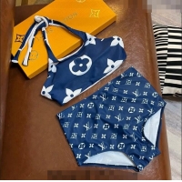 ​Luxurious Discount Louis Vuitton Two Pieces Swimwear 030601 Navy Blue 2024