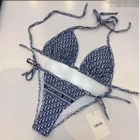 Buy Fashionable Dior Two Pieces Swimwear 030605 Blue 2024