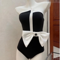 Good Product Chanel Swimwear with 0306 Bow White/Black 2024