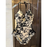 ​Reasonable Price Chanel Flora Swimwear 0306 Beige/Black 2024