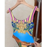 Youthful Versace One Piece Swimwear 0307 Blue/Multicolor 2024