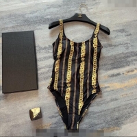 ​Best Price Versace Swimwear with Chain 0307 Black 2024