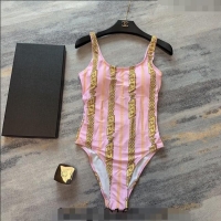 Good Quality Versace Swimwear with Chain 0307 Pink 2024