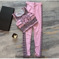 ​Unique Discount Versace Medusa Yoga Activewear 0307 Pink 2024