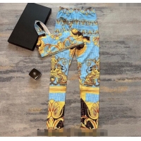 Unique Style Versace x Fendi Fendace Yoga Activewear 0307 Blue/Yellow 2024