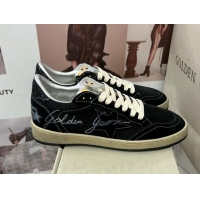 Big Discount Golden Goose GGDB Ball Star Sneakers in Black Suede and Mesh 0328096