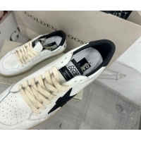 Good Product Golden Goose GGDB Ball Star Sneakers in White Calfskin and Black Leather Star 328108